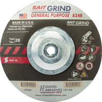 TYPE 28 9 X 1/4 X 5/8-11 A24R GRINDING WHEEL